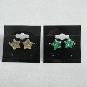 NEW # 2 Star Shaped Stud Earrings Set